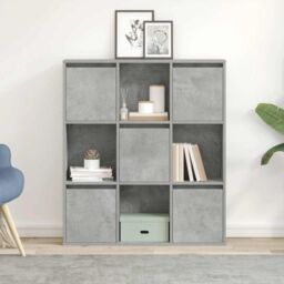 Berkfield Home Bookcase Concrete Grey 89x24x101.5 cm Engineered Wood - thumbnail 3