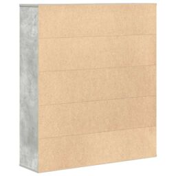 Berkfield Home Bookcase Concrete Grey 89x24x101.5 cm Engineered Wood - thumbnail 6