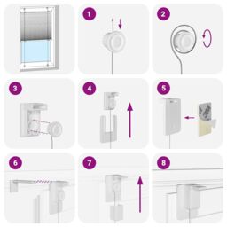 Berkfield Home Pleated Blind Pink 50x200 cm Fabric Width 49.4 cm Polyester - thumbnail 5
