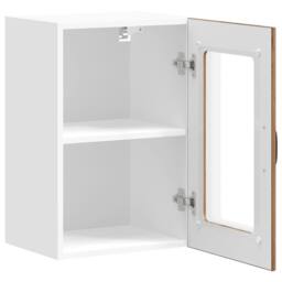 Berkfield Home Kitchen Wall Cabinet with Glass Door Lucca Old Wood in Brown - thumbnail 7