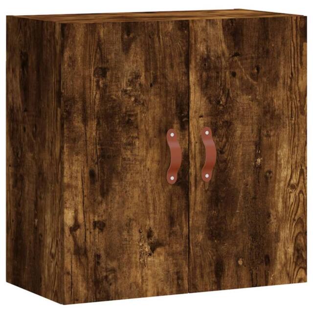 Berkfield Home Wall Cabinet Smoked Oak 60x31x60 cm Engineered Wood in Brown - Size: 60 x 31 x 60 cm - image 1