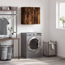 Berkfield Home Wall Cabinet Smoked Oak 60x31x60 cm Engineered Wood in Brown - Size: 60 x 31 x 60 cm - thumbnail 2