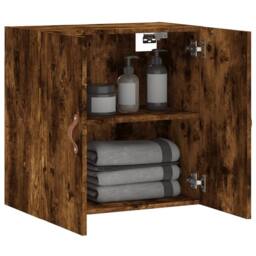 Berkfield Home Wall Cabinet Smoked Oak 60x31x60 cm Engineered Wood in Brown - Size: 60 x 31 x 60 cm - thumbnail 4