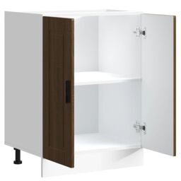 Berkfield Home Kitchen Base Cabinet¬†Porto Brown Oak Engineered Wood - thumbnail 5