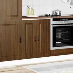 Berkfield Home Kitchen Base Cabinet¬†Porto Brown Oak Engineered Wood - thumbnail 3