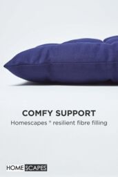 Homescapes Garden Bench Cushion Luxury 2 Seater Cotton Indoor Outdoor Pad, 108 x 42cm in Navy - Size: 108 x 42 cm - thumbnail 4