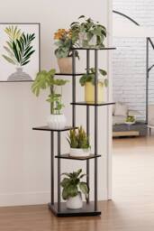 Living and Home 6-Tier Plant Stand Plant Display in Black - thumbnail 2