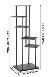 Living and Home 6-Tier Plant Stand Plant Display in Black - thumbnail 6