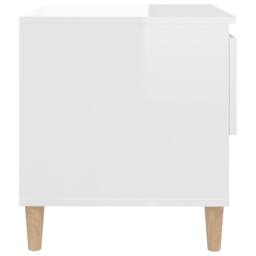 Berkfield Home Elegant Bedside Tables 2 pcs High Gloss White 50x46x50 Engineered Wood - thumbnail 6