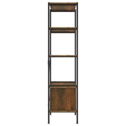 Berkfield Home 5-Tier Shelving Unit with Cabinet 80x40x163 cm Steel & Engineered Wood in Brown - Size: 80 x 40 x 163 cm - thumbnail 5