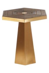 Orsina Small Hexagon End Table, Modern Settee Side Table, Gold Finished Decorative Table, Side Table For Offices - thumbnail 5
