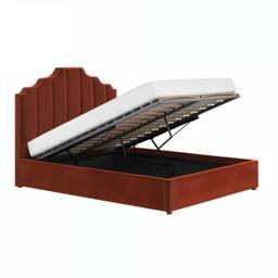 Flair Margot Ottoman Bed Burnt Orange Velvet - Size: Double - thumbnail 4