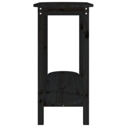 Berkfield Home Console Table Black 110x40x80 cm Solid Wood Pine - Size: 110 x 40 x 80 cm - thumbnail 6