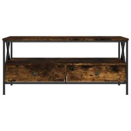 Berkfield Home Decorative Coffee Table Smoked Oak 100x51x45 cm Engineered Wood in Brown - Size: 100 x 51 x 45 cm - thumbnail 6