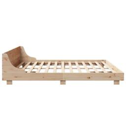 Berkfield Home Bed Frame without Mattress 200x200 cm Solid Wood Pine in Natural - thumbnail 5