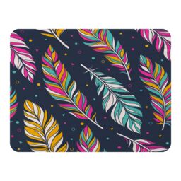 Benjamin Tate Design Retro Color Feathers Blanket in Natural - Size: 120 cm x 150 cm - thumbnail 1