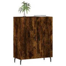 Berkfield Home Sideboard Smoked Oak 69.5x34x90 cm Engineered Wood in Brown - thumbnail 1