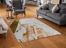 Benjamin Tate Design Chimney Tops Brown Rug in Natural - Size: Large - thumbnail 2