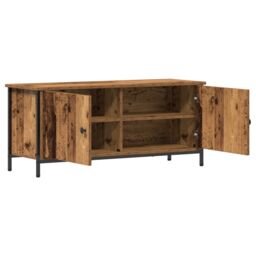 Berkfield Home Old Wood TV Unit Old Wood Particle Board 102 x 35 x 45 cm in Brown - thumbnail 5