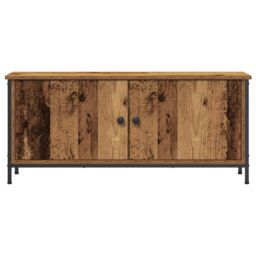 Berkfield Home Old Wood TV Unit Old Wood Particle Board 102 x 35 x 45 cm in Brown - thumbnail 6