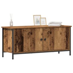 Berkfield Home Old Wood TV Unit Old Wood Particle Board 102 x 35 x 45 cm in Brown - thumbnail 3