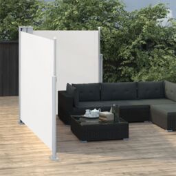 Berkfield Home Patio Retractable Double Side Awning 170x600 cm Cream in Beige - thumbnail 3