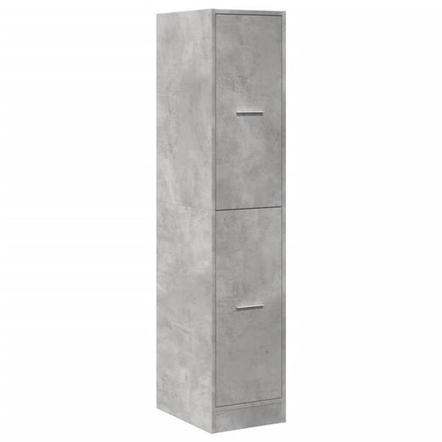 Berkfield Home Elegant Apothecary Cabinet Concrete Grey 30x41x144.5 cm Engineere - image 1
