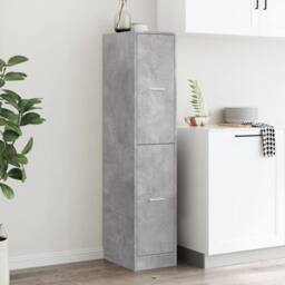 Berkfield Home Elegant Apothecary Cabinet Concrete Grey 30x41x144.5 cm Engineere - thumbnail 4