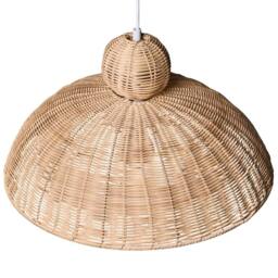 Wyld and Coco Large Handwoven Rattan Pendant Lamp Natural - thumbnail 6