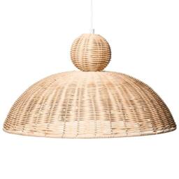 Wyld and Coco Large Handwoven Rattan Pendant Lamp Natural - thumbnail 2
