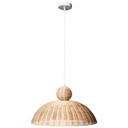 Wyld and Coco Large Handwoven Rattan Pendant Lamp Natural - thumbnail 4