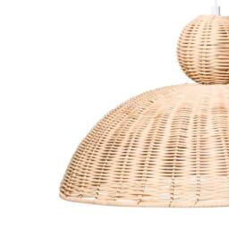 Wyld and Coco Large Handwoven Rattan Pendant Lamp Natural - thumbnail 7