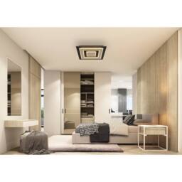 Netlighting Jayden 48cm Semi Flush Ceiling Light Matt Black LED 3000K - thumbnail 5