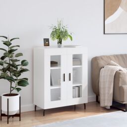 Berkfield Home Sideboard White 69.5x34x90 cm Engineered Wood - thumbnail 1