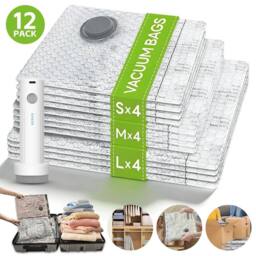 NESTLUNE Vacuum Storage Bags Wireless Electric Air Pump in Silver