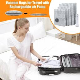 NESTLUNE Vacuum Storage Bags Wireless Electric Air Pump in Silver - thumbnail 4