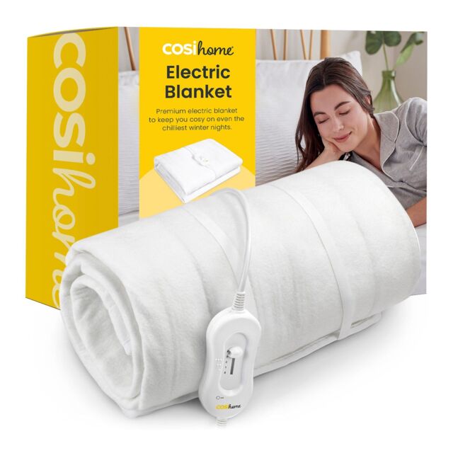 Cosi Home Electric Blanket in White - Size: Single
