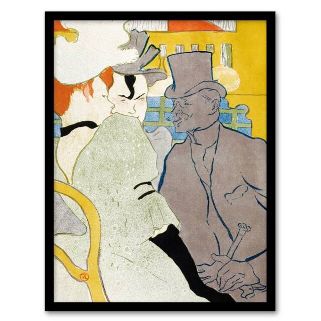Artery8 Toulouse Lautrec Framed Wall Art Print Englishman at the Moulin Rouge - Size: A4 - image 1