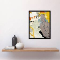 Artery8 Toulouse Lautrec Framed Wall Art Print Englishman at the Moulin Rouge - Size: A4 - thumbnail 2