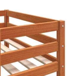 Berkfield Home Kids' Bed Frame without Mattress Wax Brown 90x200 cm - thumbnail 9