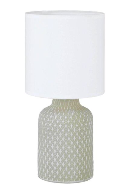 Eglo Bellariva Ceramic & Fabric Table Lamp in Light Grey - image 1