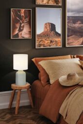 Eglo Bellariva Ceramic & Fabric Table Lamp in Light Grey - thumbnail 3