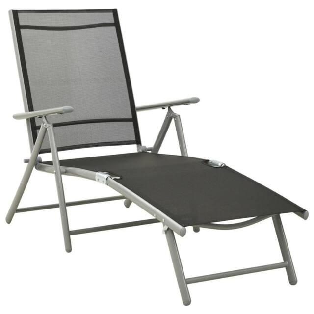 Berkfield Home Comfortable 3 Piece Garden Lounge Set Textilene & Aluminium Silver in Black - image 1