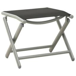 Berkfield Home Comfortable 3 Piece Garden Lounge Set Textilene & Aluminium Silver in Black - thumbnail 8