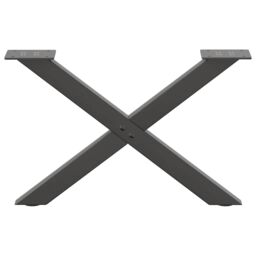 Berkfield Home Coffee Table Legs X-Shaped 2 pcs Anthracite 50x(30-31) cm Steel in Black - thumbnail 4