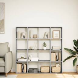 Berkfield Home Book Cabinet Grey Sonoma 137.5x29x137.5 cm Engineered Wood - thumbnail 3