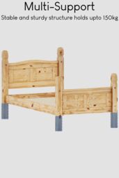 Home Discount Vida Designs Corona Single Bed High Foot End Bedroom Furniture in Brown - thumbnail 6