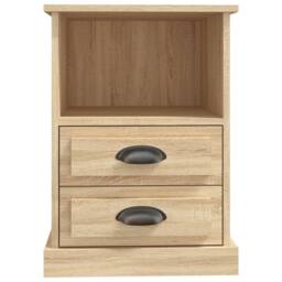 Berkfield Home Bedside Cabinet Sonoma Oak 43x36x60 cm in Light Tan - Size: 43 x 36 x 60 cm - thumbnail 6