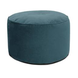 rucomfy Beanbags rucomfy Velvet Pouffe - Indoor Bean Bag Footstool in Teal - thumbnail 3