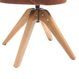 Wyld and Coco Swivel Dining Chair - Orange Boucle - thumbnail 8